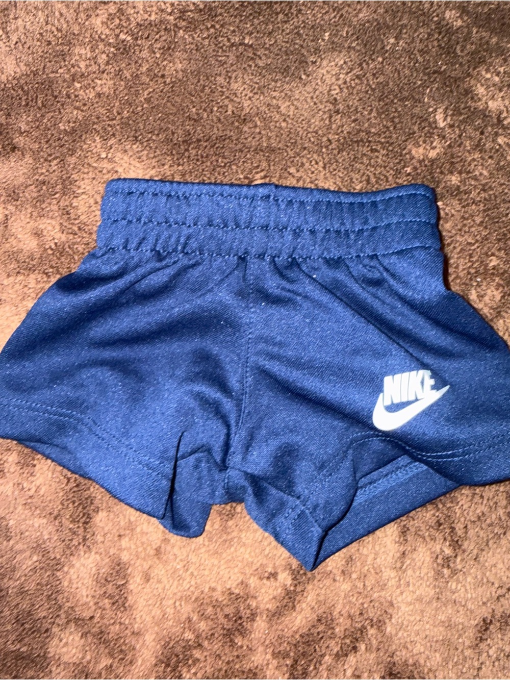Nike Kids Blue Athletic Shorts with White Logo